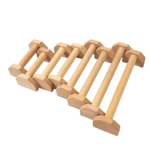 Todayswoo Wooden Horizontal Bar Stand 4-Pairs